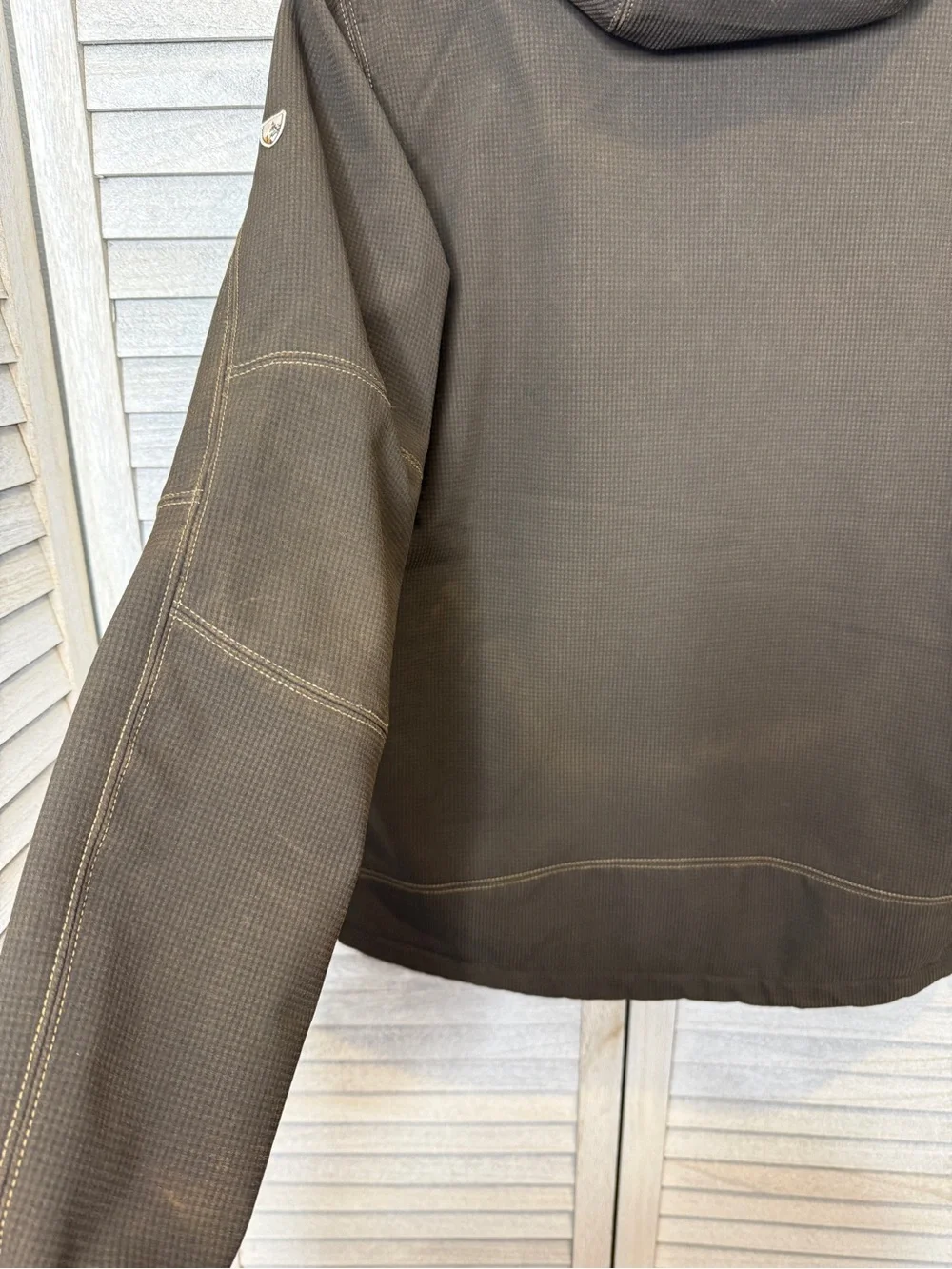KÜHL Relik Hoody Vintage Patina Brown Fleece Lined Softshell Jacket Men’s Size M
